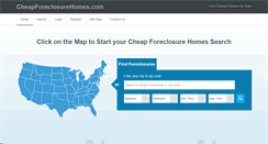 Desktop Screenshot of cheapforeclosurehomes.com