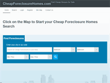 Tablet Screenshot of cheapforeclosurehomes.com